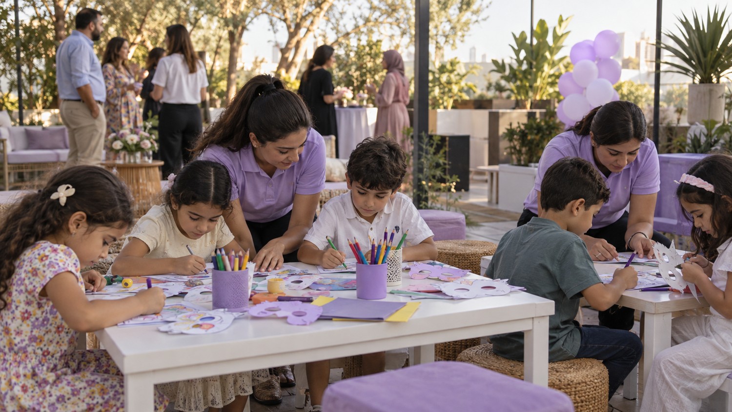 Illustration d’un atelier créatif pour enfants